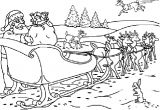 Coloriage Pere Noel Et Ses Rennes Coloriage Pere Noel Dans son Traineau