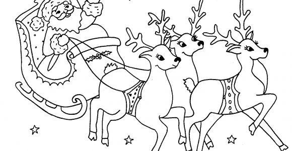 Coloriage Pere Noel Et Ses Rennes De Coloriage Noel Gratuit Dessin Coloriages Pere Noel A