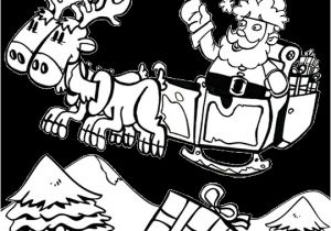 Coloriage Pere Noel Et son Traineau A Imprimer Coloriage Pere Noel Dans son Traineau
