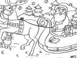 Coloriage Pere Noel Et son Traineau Dessin Pere Noel Kawaii A Colorier