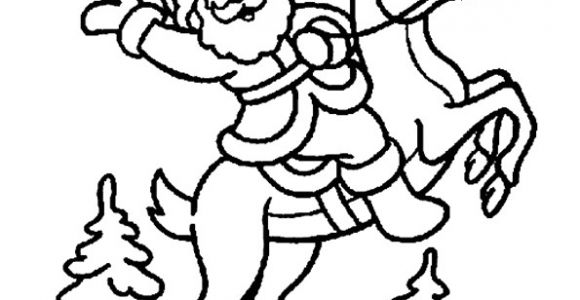 Coloriage Pere Noel Rennes 18 Dessins De Coloriage De Père Noël Et Ses Rennes à Imprimer