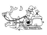 Coloriage Pere Noel Rennes Coloriage Pere Noel Avec Rennes Dessin