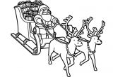 Coloriage Pere Noel Rennes Traineau Dessin Pere Noel Avec Traineau Gratuit My
