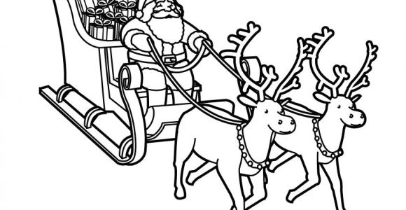 Coloriage Pere Noel Rennes Traineau Dessin Pere Noel Avec Traineau Gratuit My