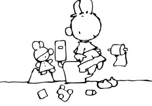 Coloriage Petit Lapin Blanc Coloriages Petit Lapin Blanc à Colorier En Ligne Fr