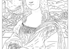Coloriage Picasso à Imprimer Mona Lisa Leonardo Da Vinci Coloring Page Coloriage