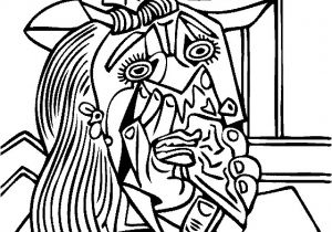 Coloriage Picasso Cp Pablo Picasso Weeping Woman with Handkerchief Coloriage Picasso Cp Pablo Picasso Weeping Woman with Handkerchief