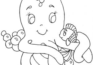 Coloriage Pieuvre Facile Coloriage Pieuvre Et Poisson Dessin