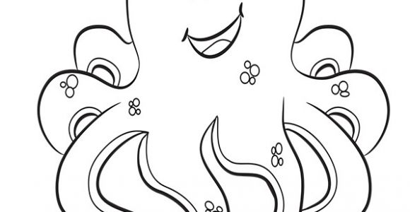 Coloriage Pieuvre Facile Une Jolie Petite Pieuvre Facile   Colorier