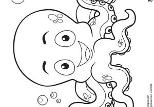 Coloriage Pieuvre Maternelle Coloriage D Un Bébé Pieuvre Avec Des Bulles