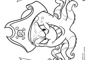 Coloriage Pieuvre Maternelle Yo Ho Ho Voil  La Pieuvre Pirate   Colorier