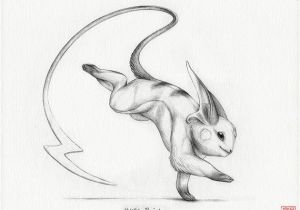 Coloriage Pikachu Et Raichu Raichu 8 X 10" Print Pokemon Drawing Art Artwork Gaming Nintendo Decor