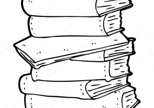 Coloriage Pile De Livre Dessin Animé Pile De Livres — Image Vectorielle