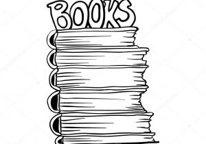 Coloriage Pile De Livre Pile De Livres De Doodle — Image Vectorielle Ilonitta