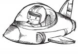 Coloriage Pilote D Avion Coloriage Pour Enfant Un Jet Dans L Espace Avec son Pilote
