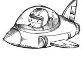 Coloriage Pilote D Avion Coloriage Pour Enfant Un Jet Dans L Espace Avec son Pilote
