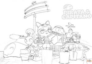 Coloriage Pirata Et Capitano Pirata & Capitano