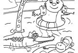 Coloriage Piscine Cp Dessin   Colorier Des Animaux Rigolos   La Piscine