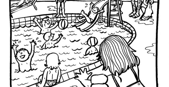 Coloriage Piscine Municipale Marion De Castillon Coloriage Du Jeudi Plouf