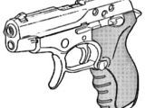 Coloriage Pistolet Mitraillette Les Pistolets Et Revolvers Moyens