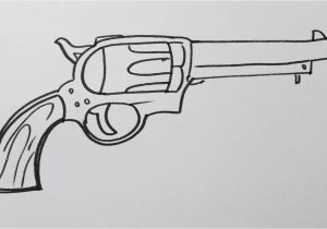 Coloriage Pistolet Mitraillette Ment Dessiner Un Pistolet