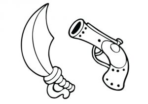 Coloriage Pistolet Pirate Coloriage Arme M16 A Imprimer Coloriages Mysteres Disney Avion De