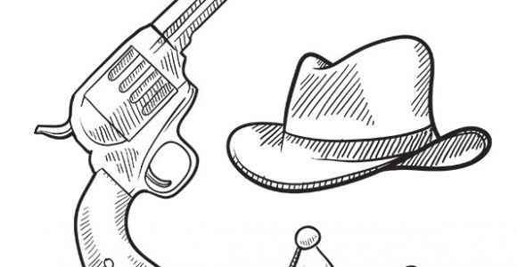 Coloriage Pistolet Pirate Coloriage Pistolet Etoile Et Chapeau De Cow Boy Sur Hugolescargot