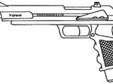 Coloriage Pistolet Police Medium Handguns and Revolvers