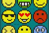 Coloriage Pixel Art A Imprimer Gratuit Emoticon Perler Bead Pattern Crochet Emoji Faces