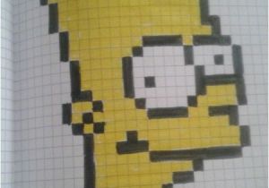 Coloriage Pixel Art Facile Bart Simpson Inspi Pinterest