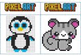 Coloriage Pixel Art Facile Fichier Mod¨les Pixel Art Pour Les Temps D Autonomie
