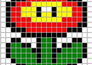 Coloriage Pixel Art Mario Diy] Schémas Des Motifs Mario Bros