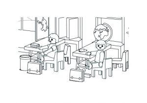 Coloriage Playmobil Ecole à Imprimer Coloriage Playmobil Ecole