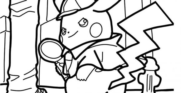Coloriage Pokemon Detective Pikachu Dessin A Imprimer Detective Pikachu