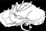 Coloriage Pokémon Légendaire Clipart Sleeping Dragon Line Art