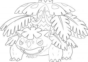 Coloriage Pokemon Mega Evolution Mega Venusaur Line Art by Alcadeas1