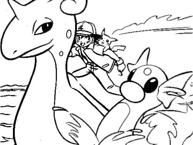 Coloriage Pokemon Type Eau Coloriage A Imprimer Pkemon Sacha Et Pikachu