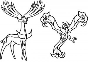 Coloriage Pokemon Xerneas Et Yveltal Coloriage Xerneas Et Yveltal à Imprimer Sur Coloriages Fo