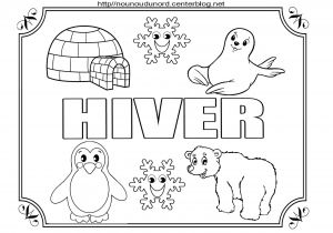 Coloriage Pole nord Imprimer Hiver Pole nord à Colorier à Gommettes Et En Couleur