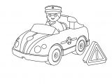 Coloriage Police Imprimer Gratuit Coloriage La Voiture De Police Et Le Policier Playmobil