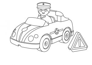 Coloriage Police Imprimer Gratuit Coloriage La Voiture De Police Et Le Policier Playmobil