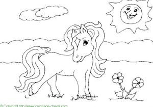Coloriage Poney Et Cheval Enfant Poney Dessin