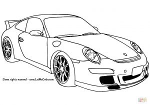 Coloriage Porsche Carrera Gt Porsche 911 Gt3 Coloring Page