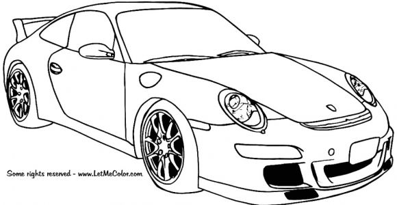 Coloriage Porsche Carrera Gt Porsche 911 Gt3 Coloring Page