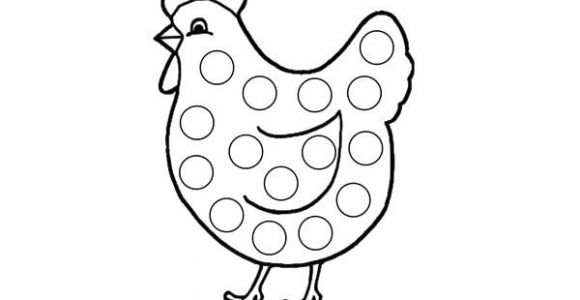 Coloriage Poule Et Poussins Coloriage   Gommettes La Poule Rami