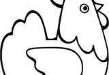 Coloriage Poule Et Poussins Poule Facile