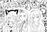 Coloriage Pour Adulte Manga Coloriage   Imprimer Manga Pour Fille