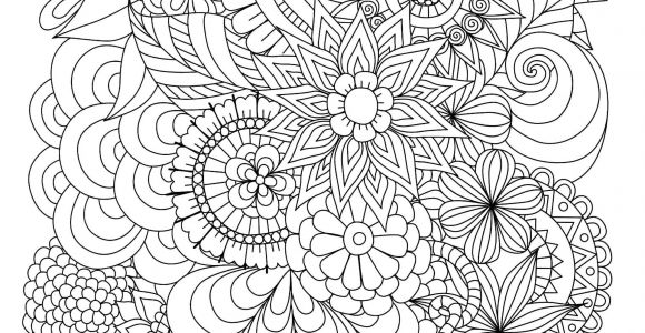 Coloriage Pour Adultes Anti Stress Flowers Abstract Coloring Pages Colouring Adult Detailed