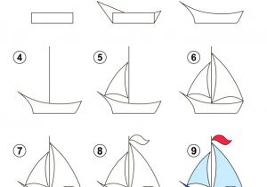 Coloriage Pour Apprendre A Dessiner Apprendre à Dessiner Un Petit Bateau