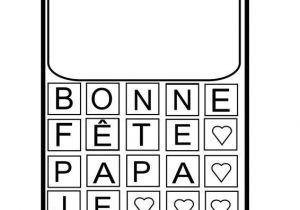Coloriage Pour Fete Des Peres Télephone Portable Fªte Des P¨res Coloriage Carte Couleur